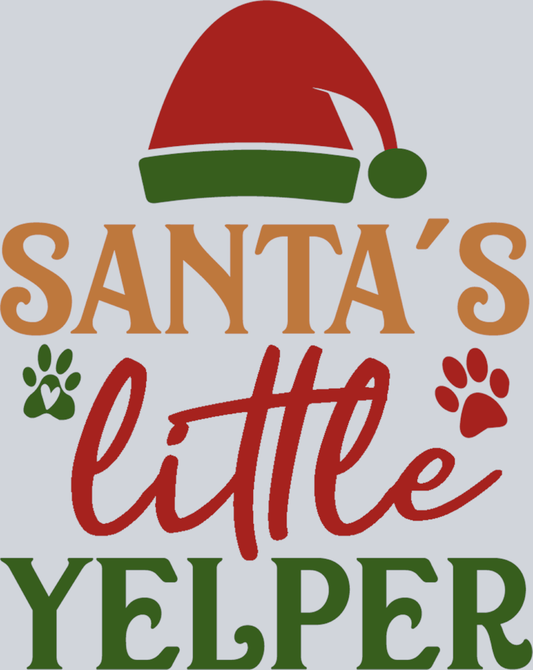 Pets Santas Little Yelper - STK04892 (DTF Transfers)
