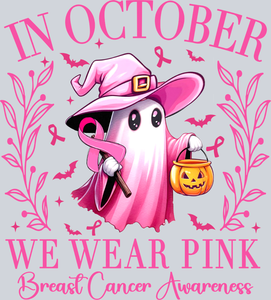 In October We Wear Pink Ghost - STK03194 (DTF Transfers)