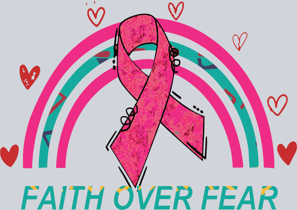 Breast Cancer Awareness Faith Over Fear - STK01123 (DTF Transfers)