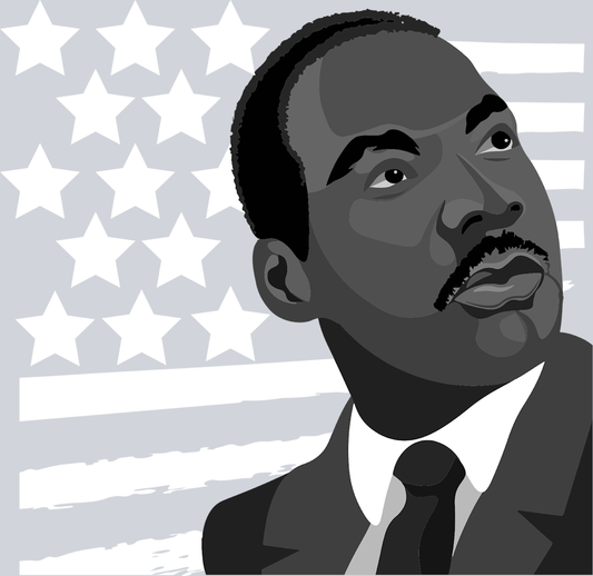 Mlk Flag Gray - STK04309 (DTF Transfers)