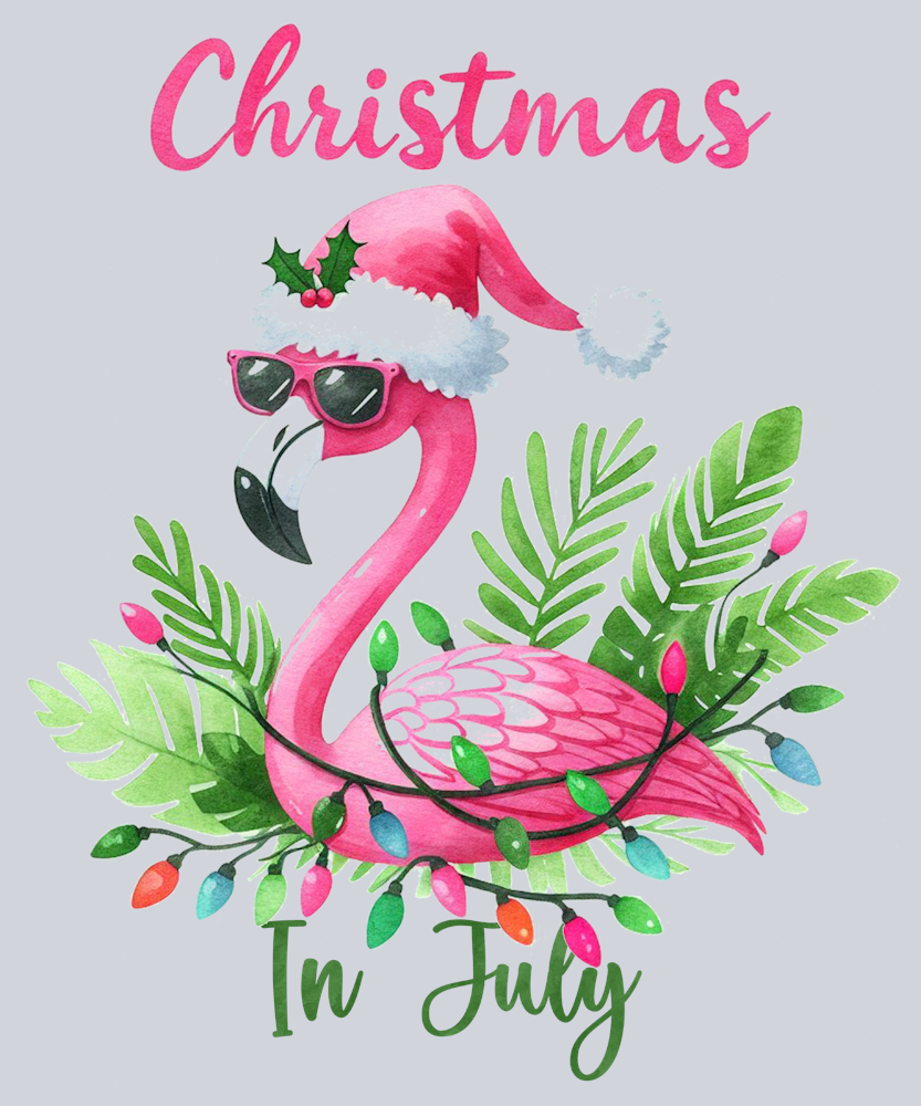 Christmas In July Flamingo - STK01310 (DTF Transfers)