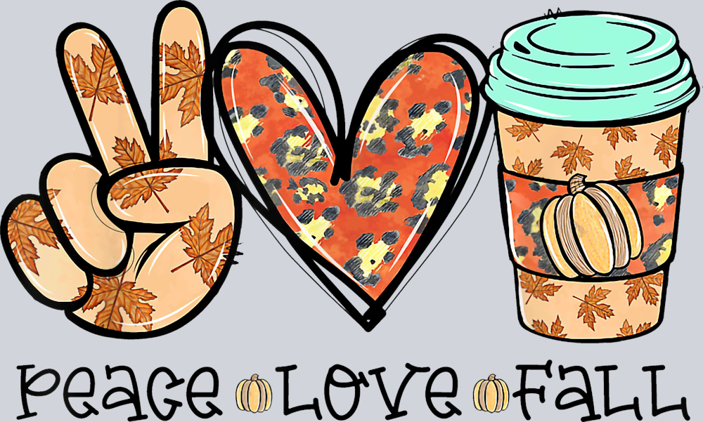 Peace Love Fall 8 - STK04736 (DTF Transfers)