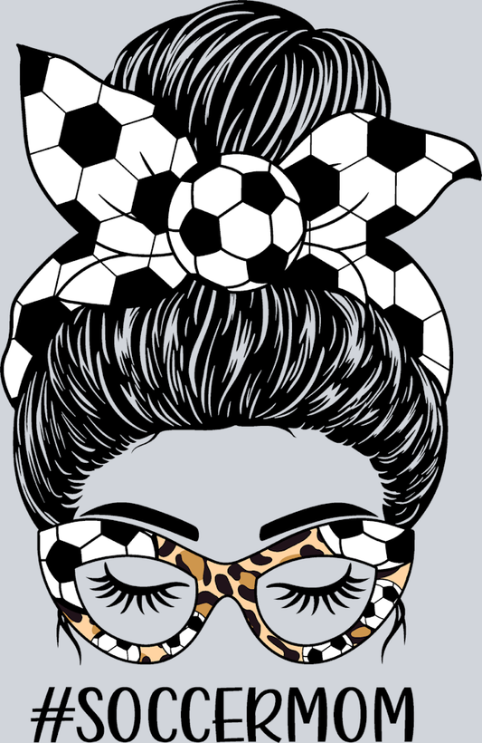 Soccer Mom Messy Bun 1 - STK05587 (DTF Transfers)