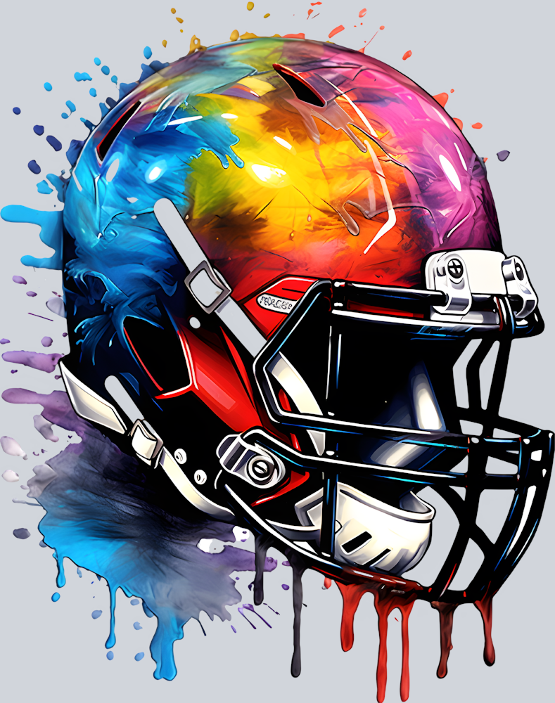 Football Helmet Splashes - STK02072 (DTF Transfers)