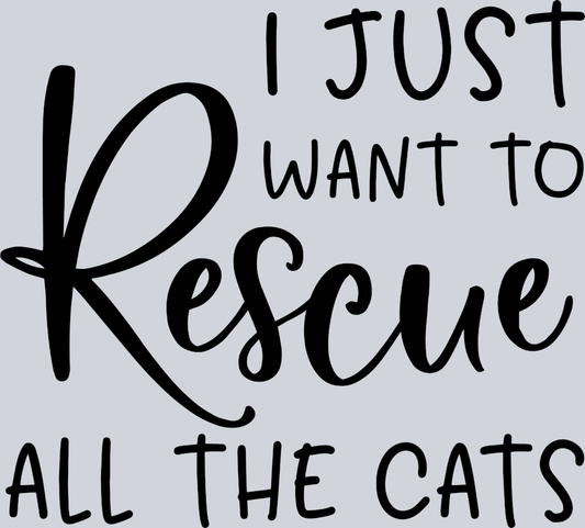 Pets Rescue All The Cats - STK04884 (DTF Transfers)