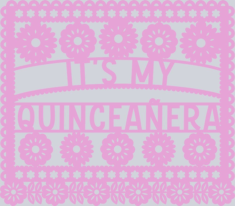 Papel Picado Its My Quinceaera 1 - STK06915 (DTF Transfers)