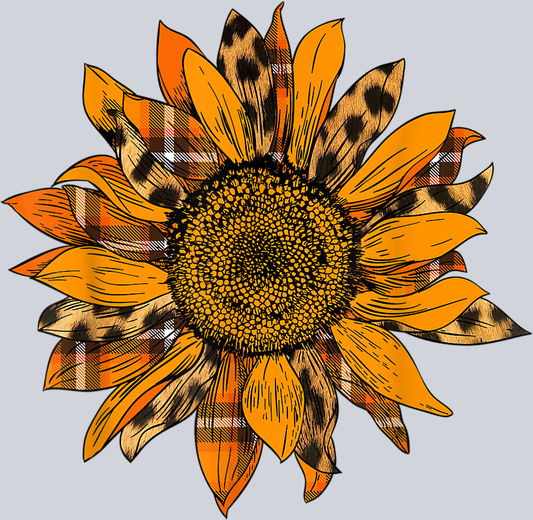 Leopard Sunflower Fall Vibes Autumn - STK03558 (DTF Transfers)