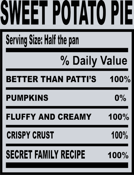 Soul Food Thanksgiving Sweet Potato Pie - STK05646 (DTF Transfers)