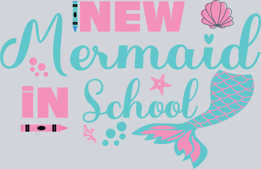 New Mermaid In School - STK04490 (DTF Transfers)