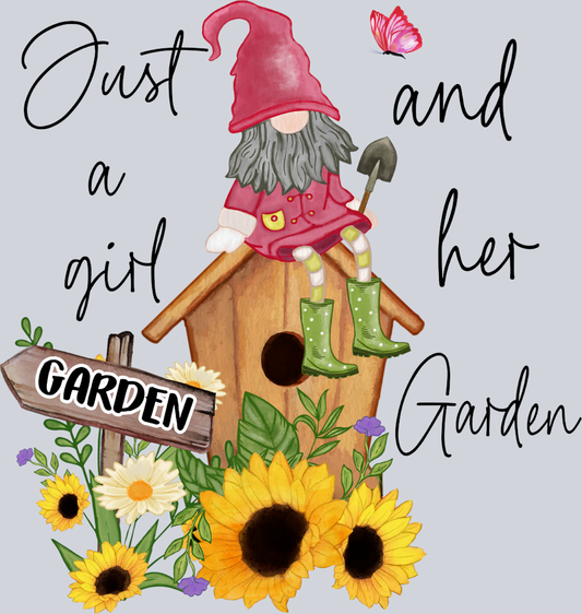 Gnome Girl Garden - STK02279 (DTF Transfers)
