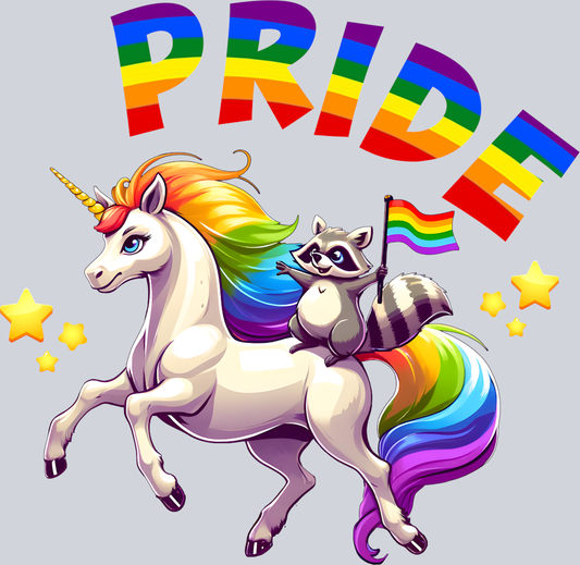 Raccoon Unicorn Pride - STK05116 (DTF Transfers)