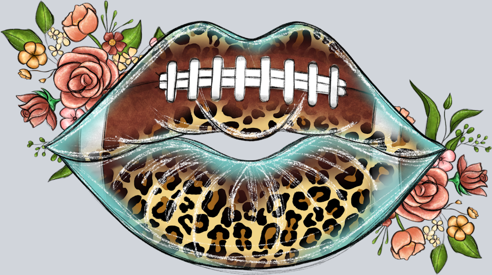 Football Leopard Lips - STK02077 (DTF Transfers)