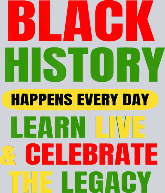 Black History Happens Every Day - STK00682 (DTF Transfers)