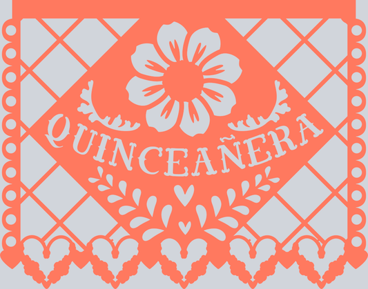 Papel Picado Quinceaera 3 - STK06920 (DTF Transfers)