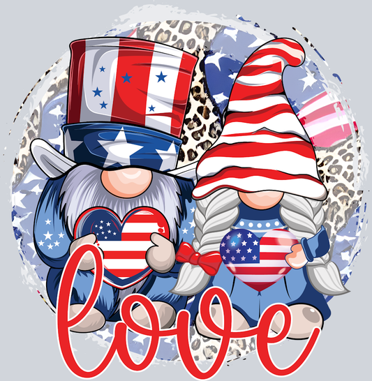 Gnome Love USA - STK02307 (DTF Transfers)