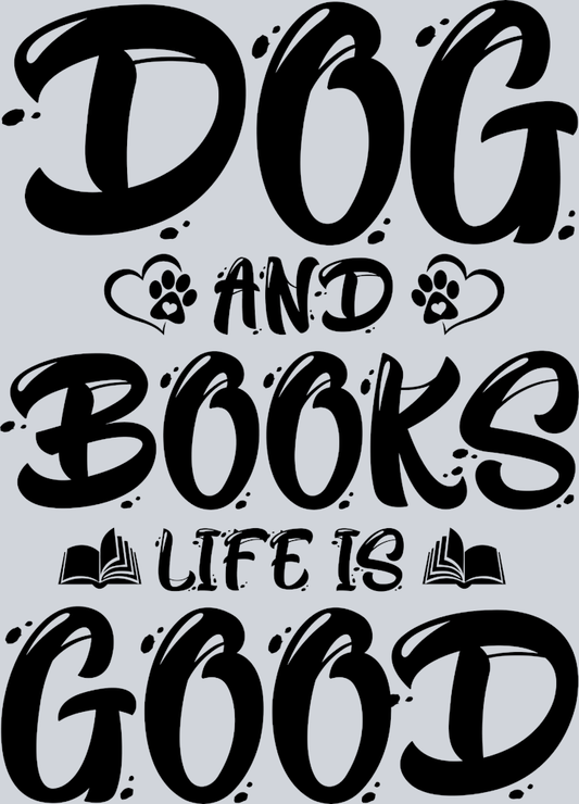Pets Dogs Books Good Black - STK04848 (DTF Transfers)