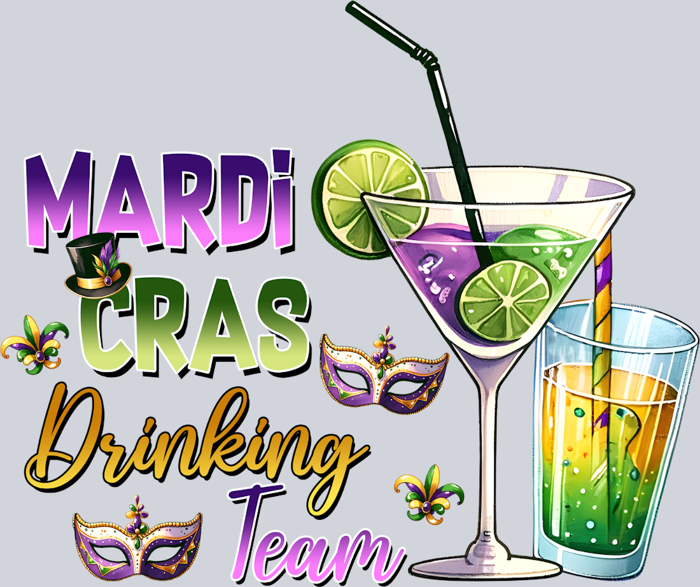Mardi Gras Drinking Team 2 - STK04036 (DTF Transfers)