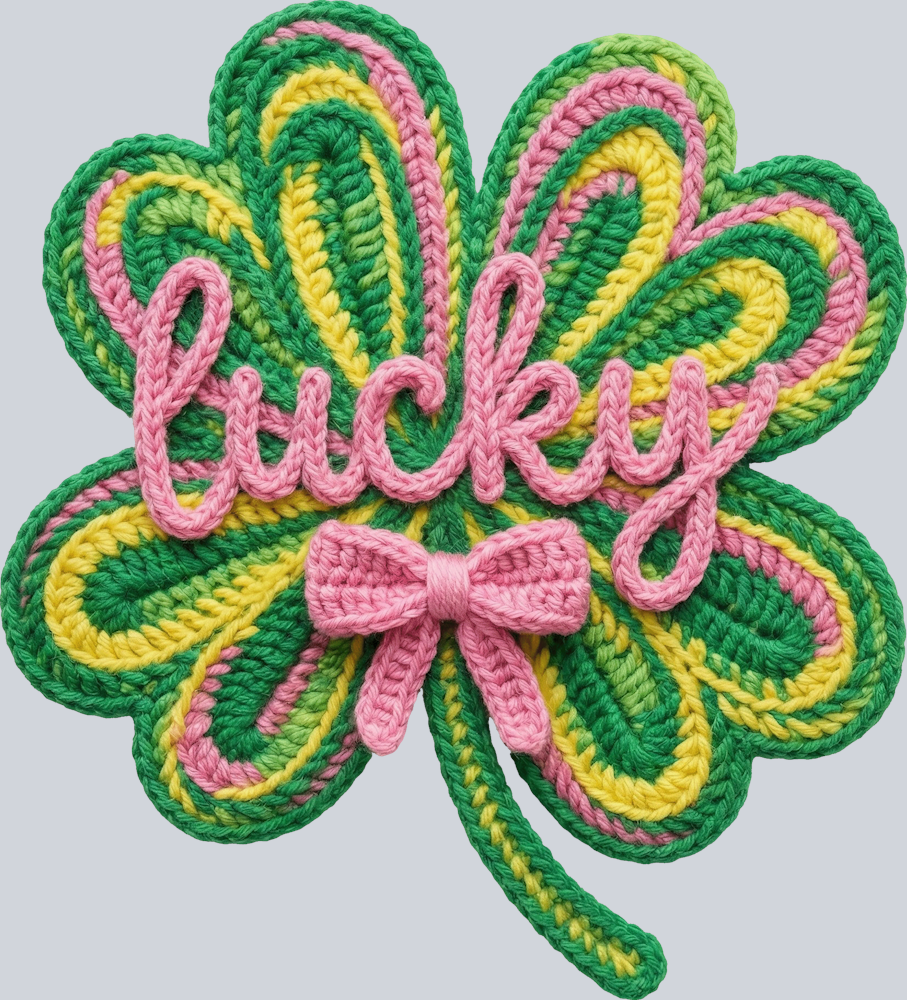 Lucky Shamrock Faux Yarn - STK07759 (DTF Transfers)
