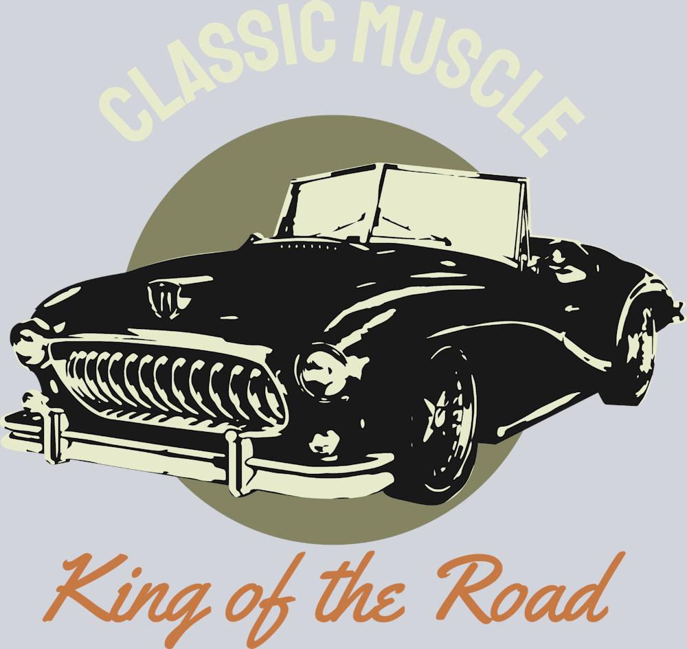 Classic Muscle King of the Road - STK01376 (DTF Transfers)