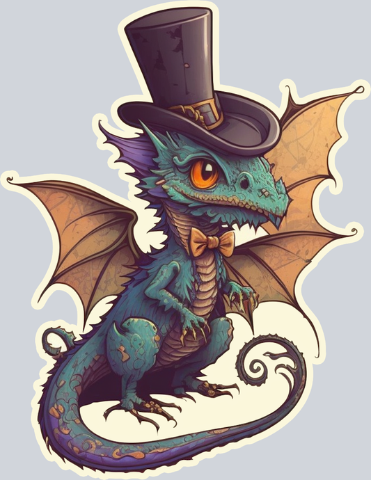 Dragon Top Hat 2 - STK01724 (DTF Transfers)