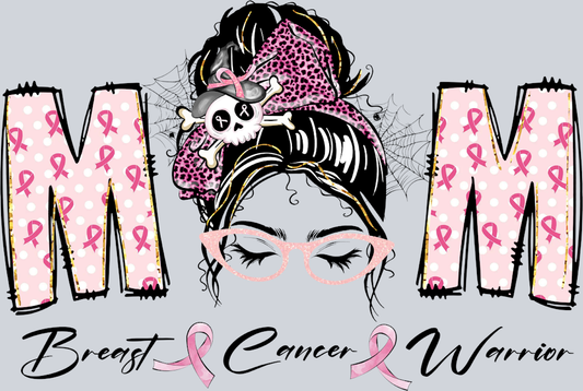 Breast Cancer Awareness Mom Breast Cancer Warrior - STK01142 (DTF Transfers)