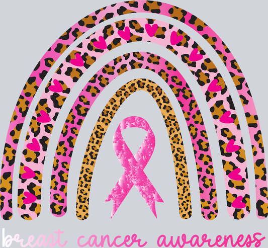 Breast Cancer Awareness Rainbow 1 - STK06831 (DTF Transfers)
