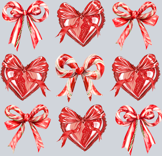 Bows and Hearts - STK07531 (DTF Transfers)