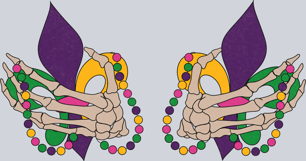 Skeleton Two Mask Hands - STK05520 (DTF Transfers)