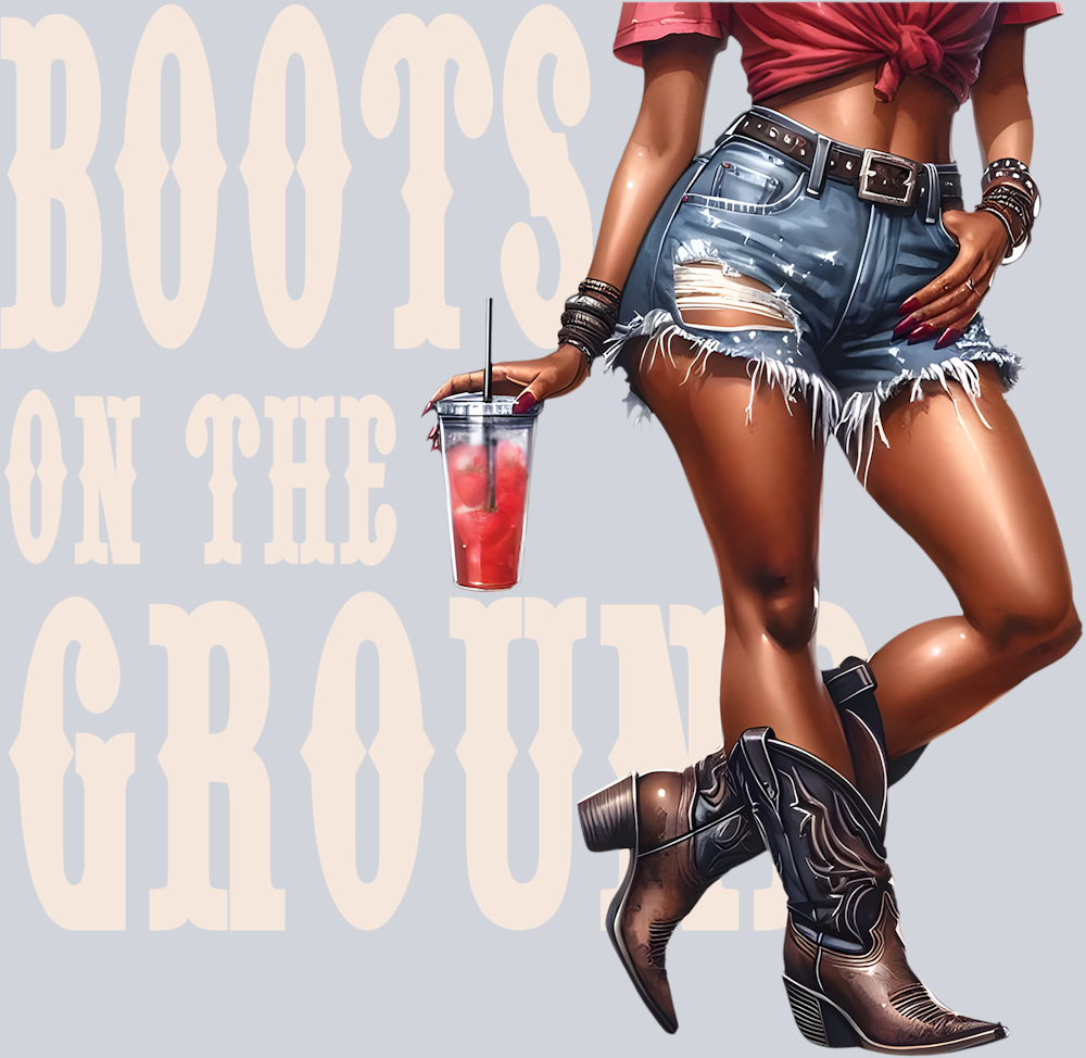 Boots On The Ground Denim Shorts - STK01089 (DTF Transfers)