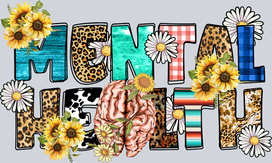 Mental Health Patterns Sunflowers - STK04206 (DTF Transfers)