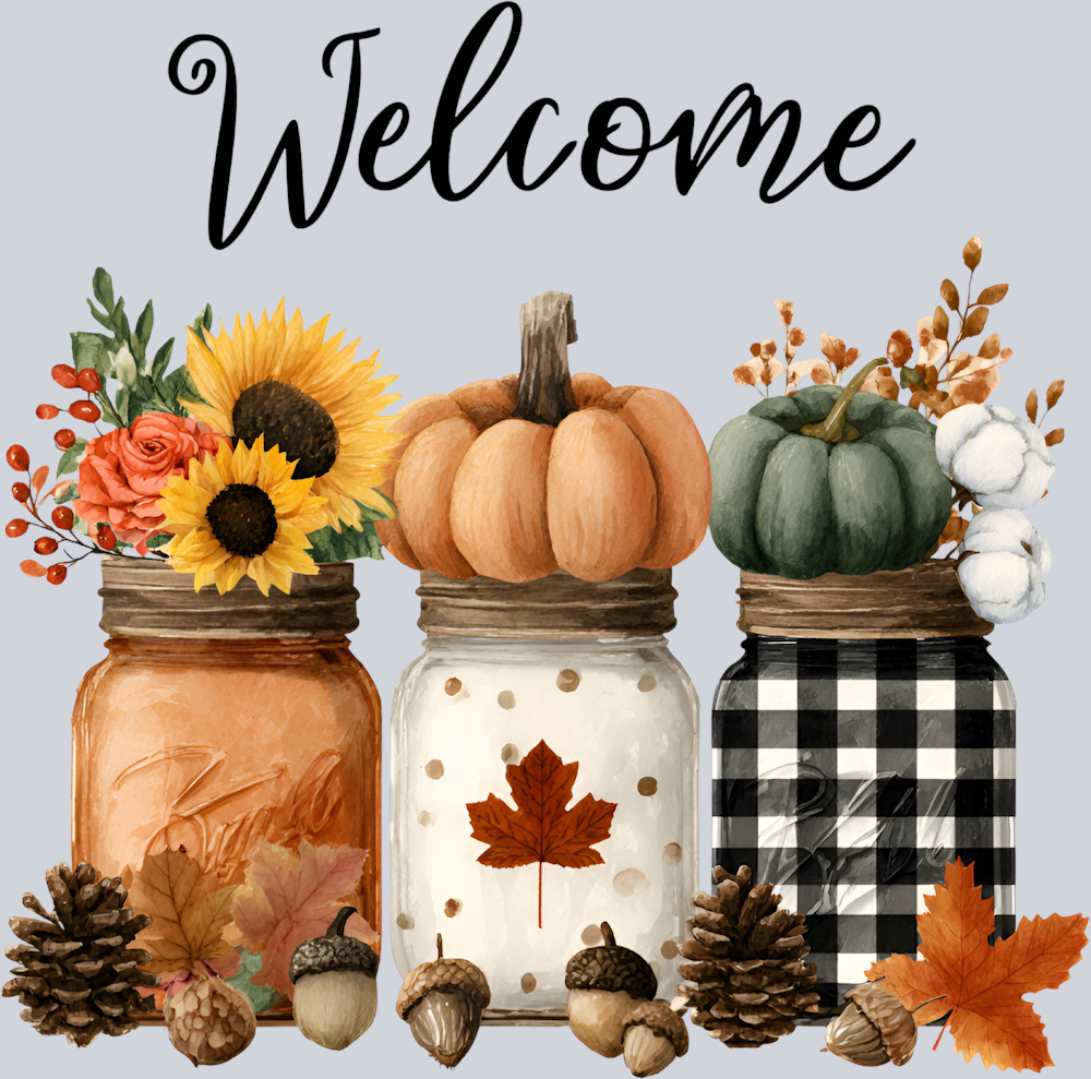 Fall Welcome Jars 3 - STK07385 (DTF Transfers)