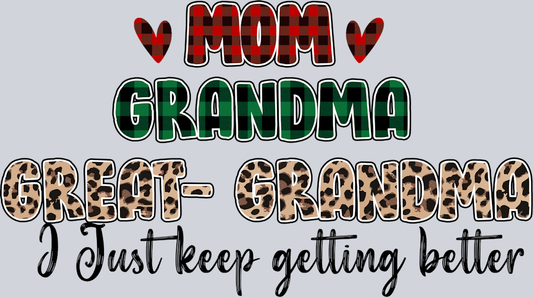 Mom Grandma Great Grandma - STK04315 (DTF Transfers)