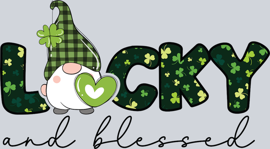 Gnome Lucky And Blessed - STK02309 (DTF Transfers)