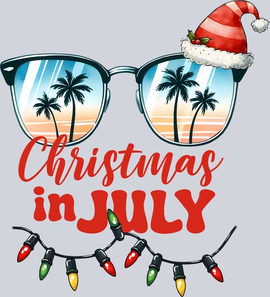Christmas In July Beach In Sunglasses - STK01308 (DTF Transfers)