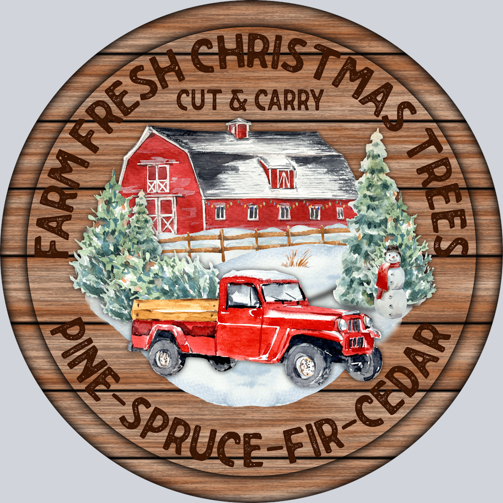 Farm Fresh Christmas Trees - STK01944 (DTF Transfers)