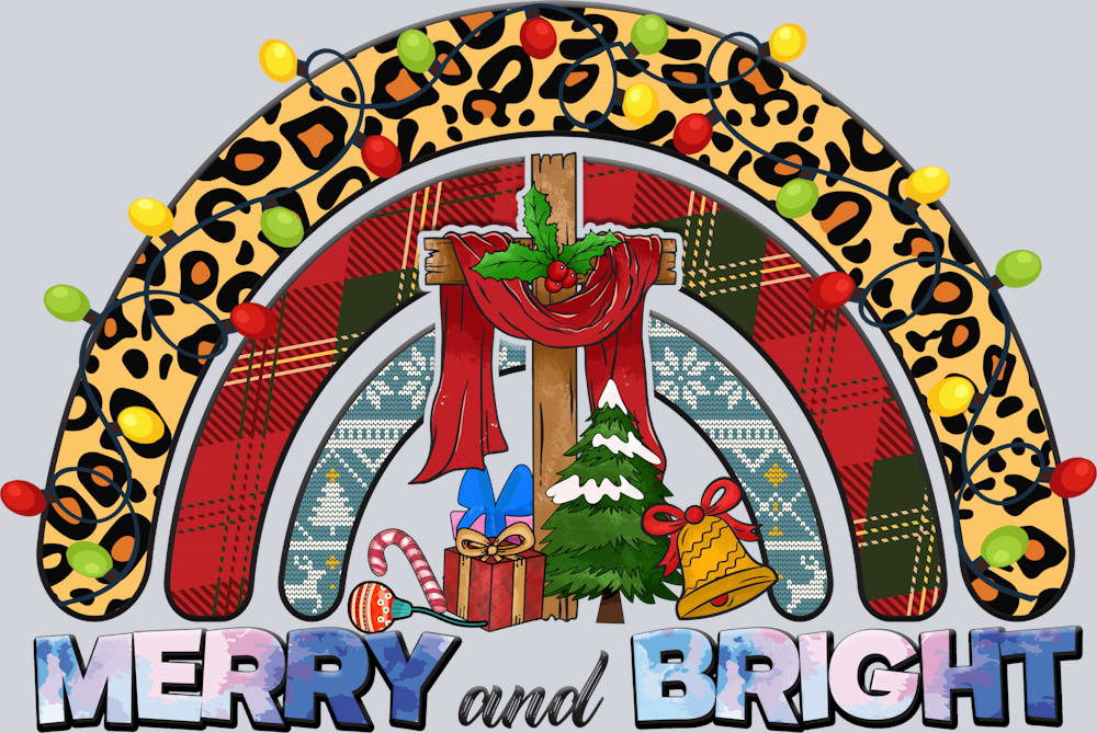 Merry Bright Rainbow - STK04228 (DTF Transfers)