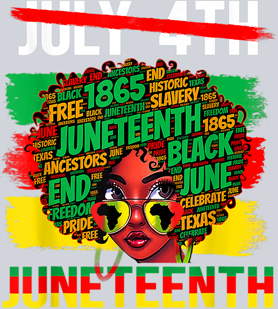 Juneteenth Afro Girl - STK03353 (DTF Transfers)