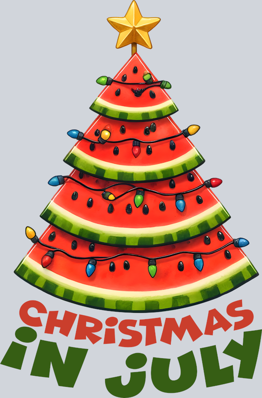 Christmas In July Watermelon Tree - STK01317 (DTF Transfers)