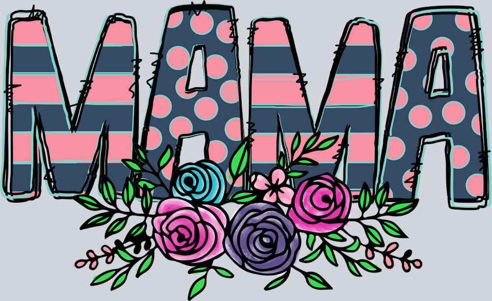 Mama Pattern Flower - STK03978 (DTF Transfers)