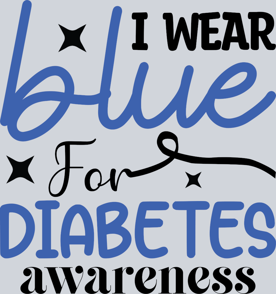 Diabetes I Wear Blue - STK01634 (DTF Transfers)