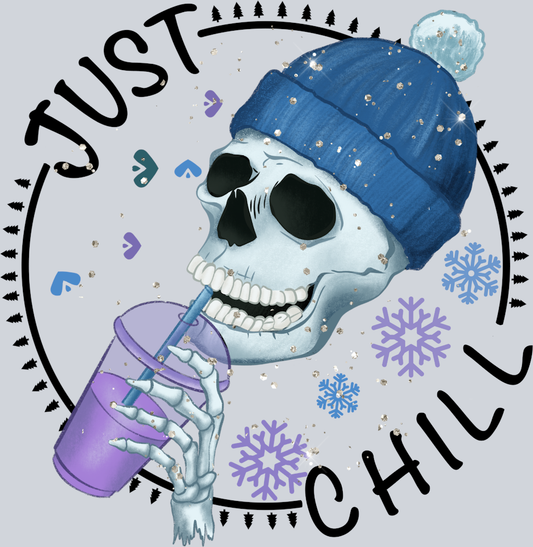 Just Chill Skull - STK03454 (DTF Transfers)
