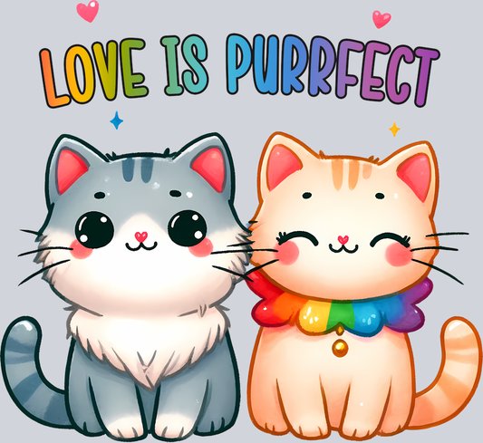 Love Is Purrfect - STK03758 (DTF Transfers)