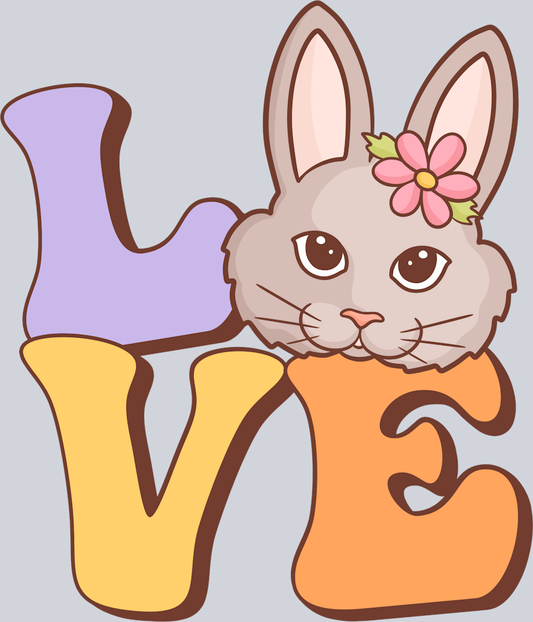 LOVE Easter Bunny 1 - STK07012 (DTF Transfers)