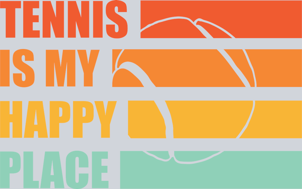 Tennis Is My Happy Place - STK05989 (DTF Transfers)
