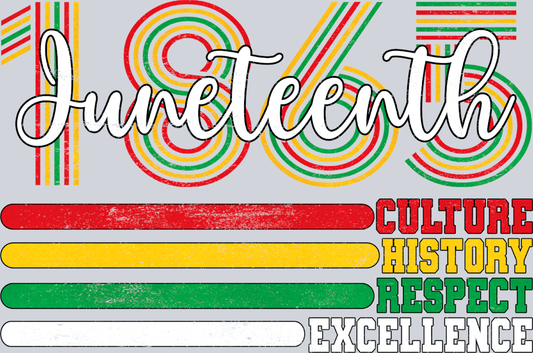 Juneteenth Culture History Respect Excellence - STK03374 (DTF Transfers)