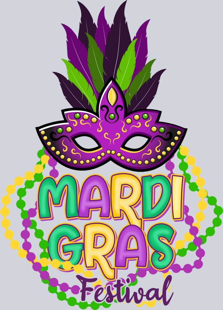 Mardi Gras Mask Beads - STK04081 (DTF Transfers)
