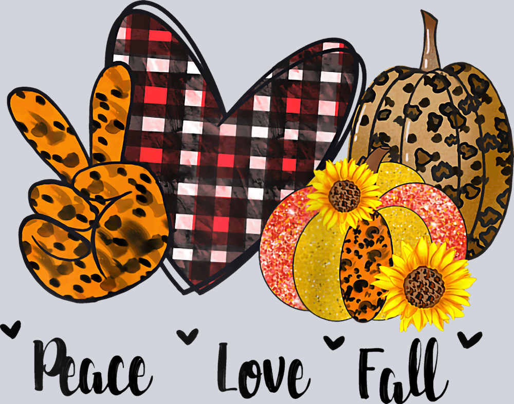 Peace Love Fall 13 - STK04740 (DTF Transfers)