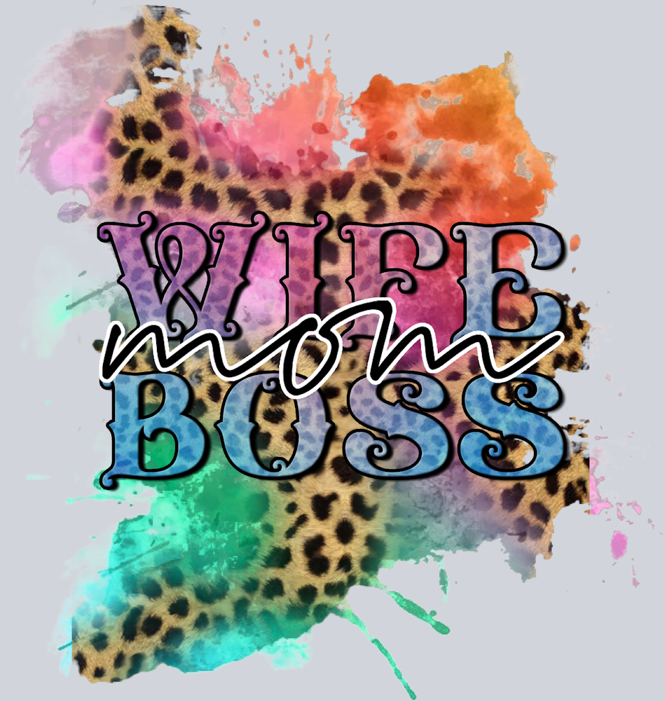 Wife Mom Boss Watercolor Leopard - STK06462 (DTF Transfers)