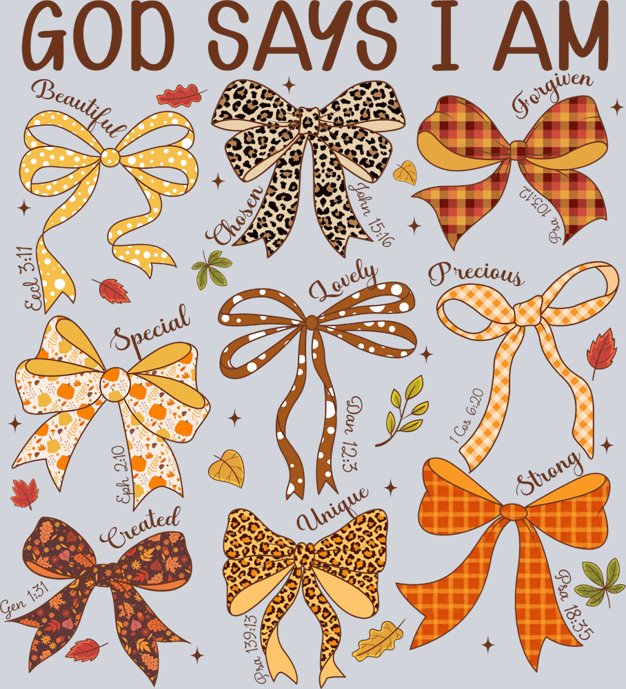 Fall God Says I Am - STK07367 (DTF Transfers)