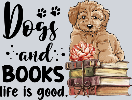 Books Dogs Books Good - STK01044 (DTF Transfers)